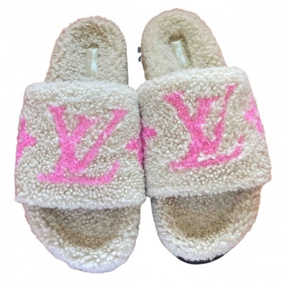 lv shearling slippers